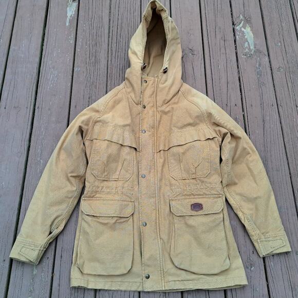 WoolRich Men Coat Jacket Parka Duck Size Medium Brown - Picture 14 of 15